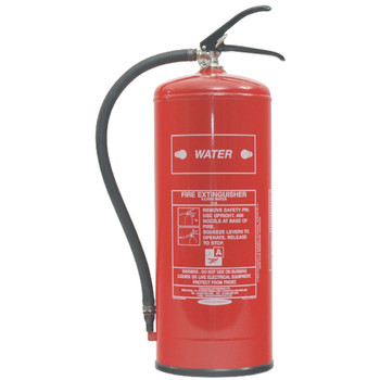 Fire Extinguisher Water 9 Litre Certified to BS EN3 combats Class A fires X FM49314