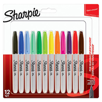 Sharpie 2065404 Permanent Markers 0.9mm Fine Point Assorted Colours - Pack 2065404