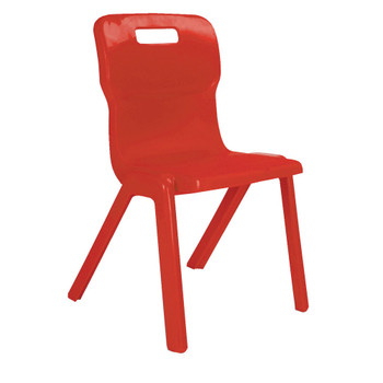 Titan One Piece Chair 460mm Red Pack of 30 KF838743 KF838743