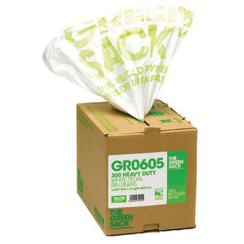 The Green Sack Heavy Duty Pedal Bin Liner 445X460mm Clear Pack 300 0703120 0703120