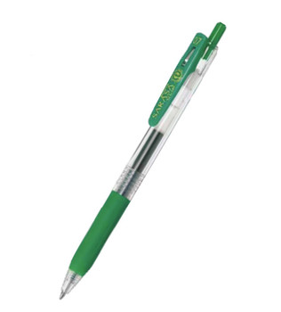 Zebra Sarasa Clip Eco Gel Pen Medium Point Green Pack 12 14325 14325