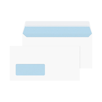Blake PurelyEveryday Dl 100gsm Peel & Seal White Window Envelopes Pack of 50 238 BLK70763