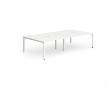 Evolve Plus 1200Mm Back To Back 4 Person Desk White Top White Frame BE236 BE236