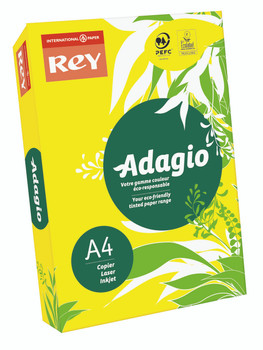 Rey Adagio Paper A4 80Gsm Deep Yellow Ream 500 Adagi080x692 RYADA080X425