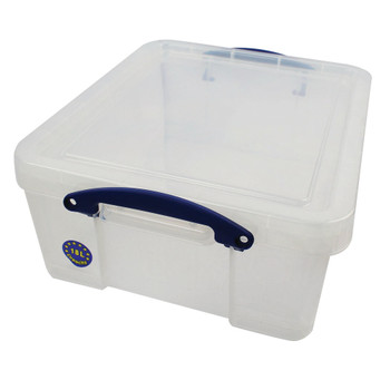 Really Useful 18L Plastic Storage Box With Lid W480xD390xH200mm CD/DVDs Cle RUP80155