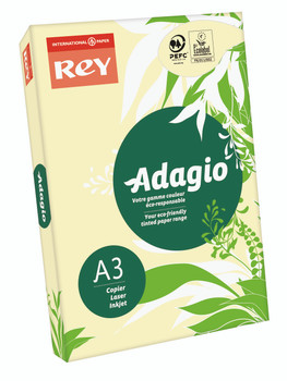 Rey Adagio Paper A3 80Gsm Canary Ream 500 Adagi080x699 RYADA080X443