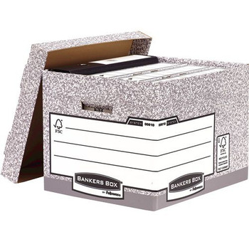 Fellowes Bankers Box System Standard Storage Box Board Grey Pack 10 00810-FF 00810-FF