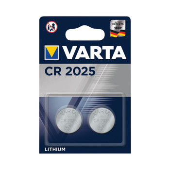 Varta CR2025 Lithium Coin Cell Battery Pack of 2 06025101402 VR74642