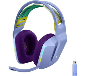 Logitech G733 Lightspeed Wireless Lilac Rgb Gaming Headset 981-000890