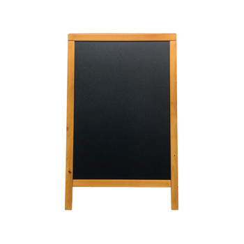 Securit Duplo Double-sided Pavement Chalkboard with Lacquered Teak Frame 570x68x DF49568