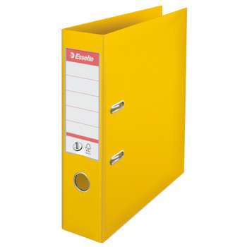 Esselte No.1 Lever Arch File Polypropylene A4 75Mm Spine Width Yellow Pack 10 81 811310