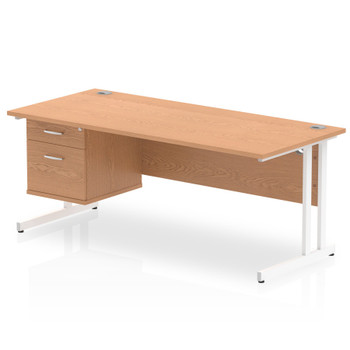 Dynamic Impulse W1800 X D800 X H730mm Straight Office Desk Cantilever Leg With 1 MI002664