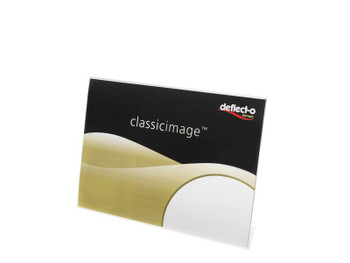 Deflecto A4 Landscape Slanted Literature Dsiplay Sign Holder Crystal Clear - 473 47301