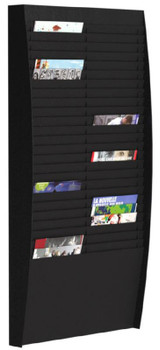 Fast Paper Document Control Panel/Literature Holder 2 X 25 Compartment A4 Black FV22501