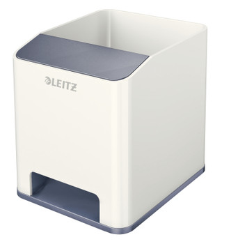 Leitz Wow Dual Colour Sound Pen Holder White/Grey 53631001 53631001