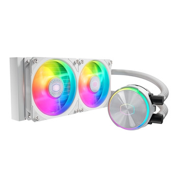 Coolermaster Pl240 Flux 240Mm All-In-One Hydro Cpu Cooler White Edition 2X120mm MLY-D24M-A23PZ-RW