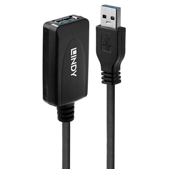 Lindy 43155 5M Usb 3.0 Active Extension Supports Transfer Rates Up To 5Gbps Plug 43155