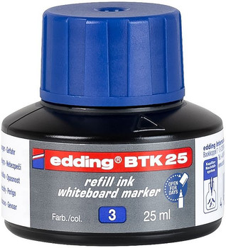 Edding Btk 25 Bottled Refill Ink for Whiteboard Markers 25Ml Blue 4-BTK25003