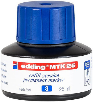 Edding Mtk 25 Bottled Refill Ink for Permanent Markers 25Ml Blue 4-MTK25003