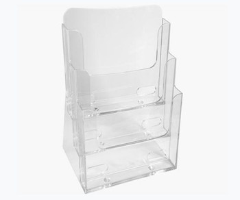 Exacompta 3 Tier Portrait Literature Holder A4 Clear Acrylic 74158D 74158D