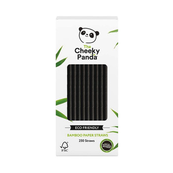 Cheeky Panda Bamboo Paper Straw Black Pack of 250 0111130 CPD63036