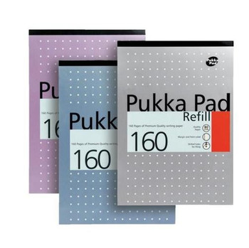 Pka Pad A4 Refill Pad Ruled 160 Pages Metallic Assorted Colours Pack 6 REF80/1