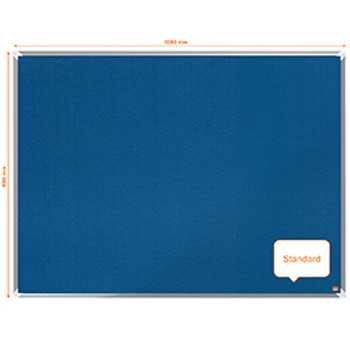 Nobo 1915189 Premium Plus Blue Felt Notice Board 1200x900mm 1915189