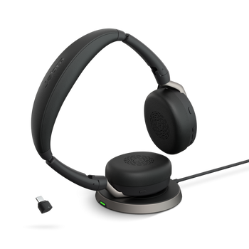 Jabra Evolve2 65 Flex Link 380 USB-C MS Stereo Headset and Wireless Charging 65FLEXMSUSBCCHARGE