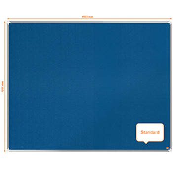 Nobo 1915191 Premium Plus Blue Felt Notice Board 1500x1200mm 1915191