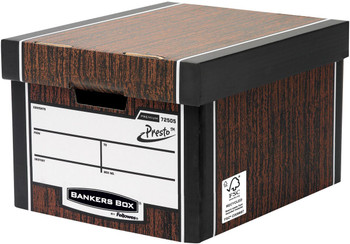 Bankers Box Premium Classic Box Woodgrain Pack of 5 7250513