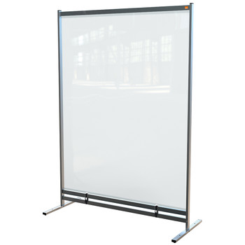 Nobo 1915553 Premium Plus Clear PVC Free Standing Protective Room Divider Screen 1915553