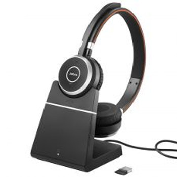 Jabra Evolve 65 SE UC Stereo USB-A Bluetooth Headset with Stand EVOLVE65SEUCSTAND