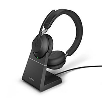 Jabra Evolve2 65 USB-C MS Stereo Headset with Charging Stand EVOLVE265MSSTEREOSTANDC
