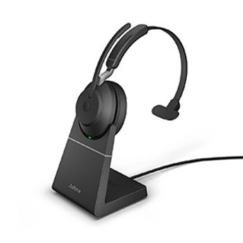 Jabra Evolve2 65 USB-A MS Mono Headset with Charging Stand EVOLVE265MSMONOSTANDA