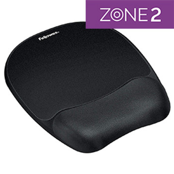 Fellowes 9176501 Memory Foam Wrist Rest and Mousepad Black 9176501