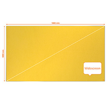 Nobo 1915433 Impression Pro 1880x1060mm Widescreen Yellow Felt Notice Board 1915433