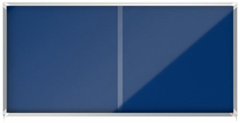 Nobo 1915335 27 x A4 Premium+ lockable Notice Board with Blue Felt 1915335