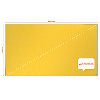 Nobo 1915432 Impression Pro 1550x870mm Widescreen Yellow Felt Notice Board 1915432