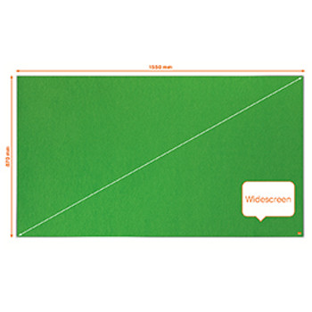 Nobo 1915427 Impression Pro 1550x870mm Widescreen Green Felt Notice Board 1915427
