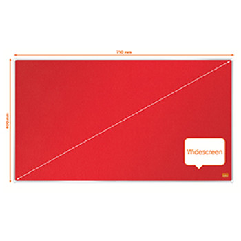 Nobo 1915419 Impression Pro 710x400mm Widescreen Red Felt Notice Board 1915419
