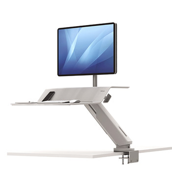Fellowes 8081701 Lotus RT Single Sit-Stand Workstation White 8081701