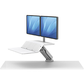 Fellowes 8081801 Lotus RT Dual Sit-Stand Workstation White 8081801