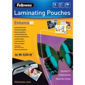 Fellowes 5306114 A4 80Mic Pouch 100pk 5306114