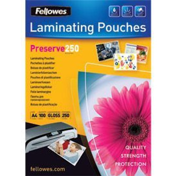 Fellowes 54018 A4 250Mic Pouch 100pk 54018