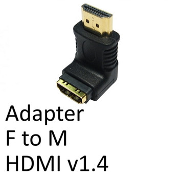 Hdmi 1.4 F To Hdmi 1.4 M Black Oem Right Angled Adapter HDHD-RA90A