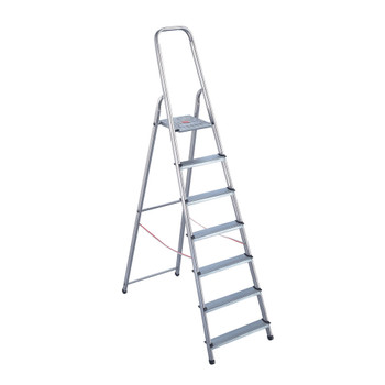 Aluminium Step Ladder 8 Step Platform sits 1620mm Above the Floor 358742 SBY16891