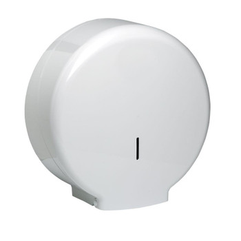 Valuex Mini Jumbo Toilet Roll Dispenser Plastic White 1101089 1101004