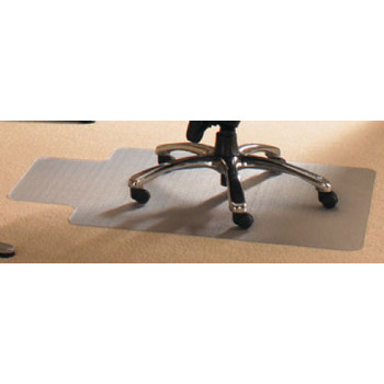 Cleartex PVC Chair Mat Carpet Lipped 1150x1340mm Clear 11341525LV FL74105