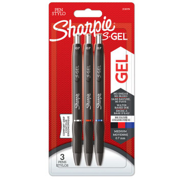 Sharpie 2136596 S-Gel Assorted 0.7mm point Pen Pack of 3 2136596