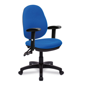 Nautilus Designs Java 200 Medium Back Twin Lever Fabric Operator Office Chair Wi BCF/P505/BL/ADT